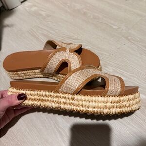 ASOS Tan Espadrille Platform Sandals